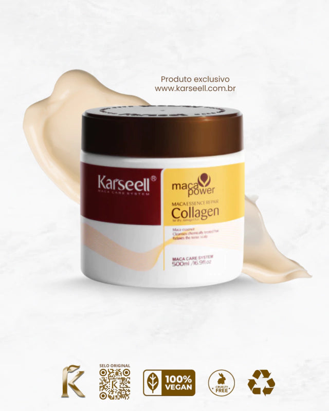 Karseell Collagen Maca Hair Treatment Deep Repair Conditioning Hair Mask Argan Oil Coconut Oil Essence 500ml
